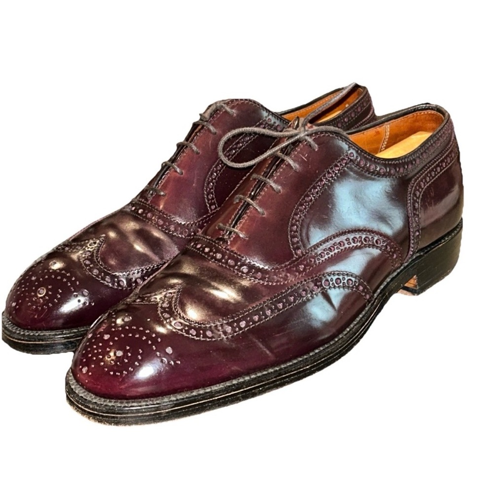 Alden Burgundy Brogue Oxford Shoes